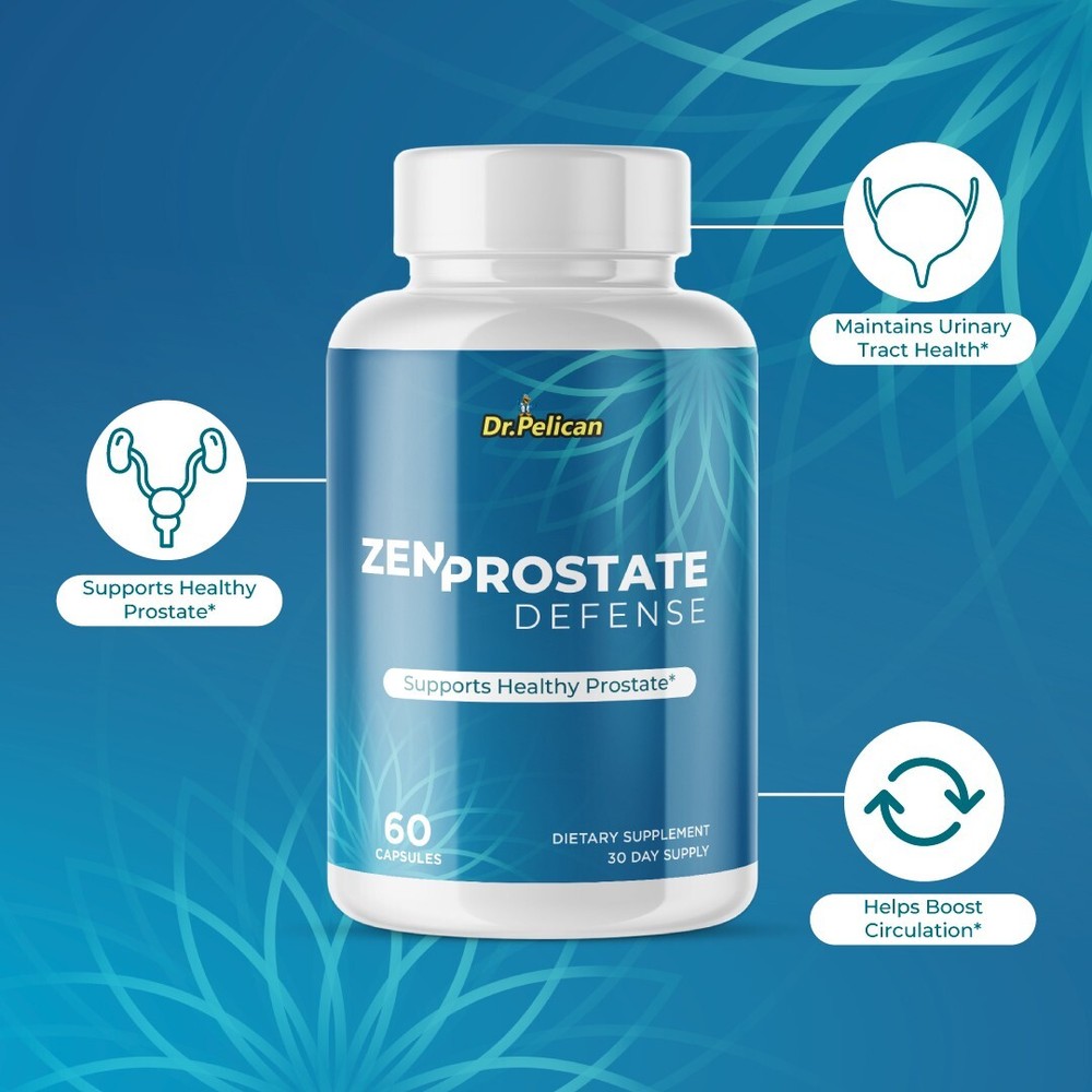 Zen Prostate Defense- Prostate Support- 3 Bottles- 180 Capsules