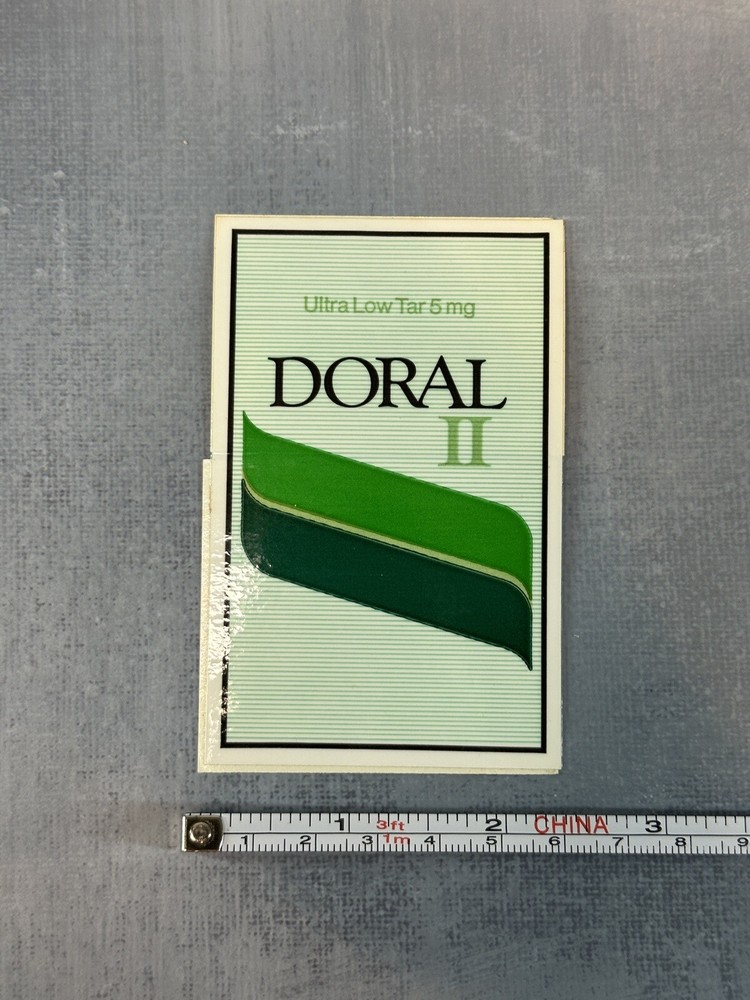 Vintage Doral II Cigarettes Sticker Advertising