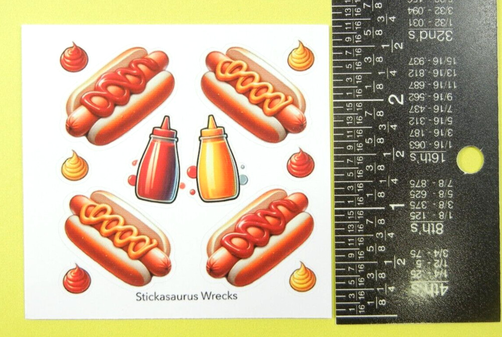 Hot Dogs Mini Sticker Sheet