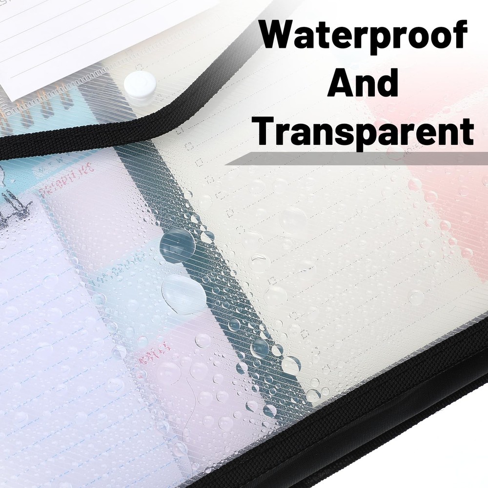 10 Pieces Plastic File Folders Envelope Expanding File Wallet Organizer Docum...