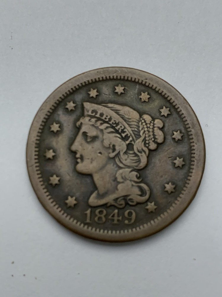 1849 Braided Hair Large Cent