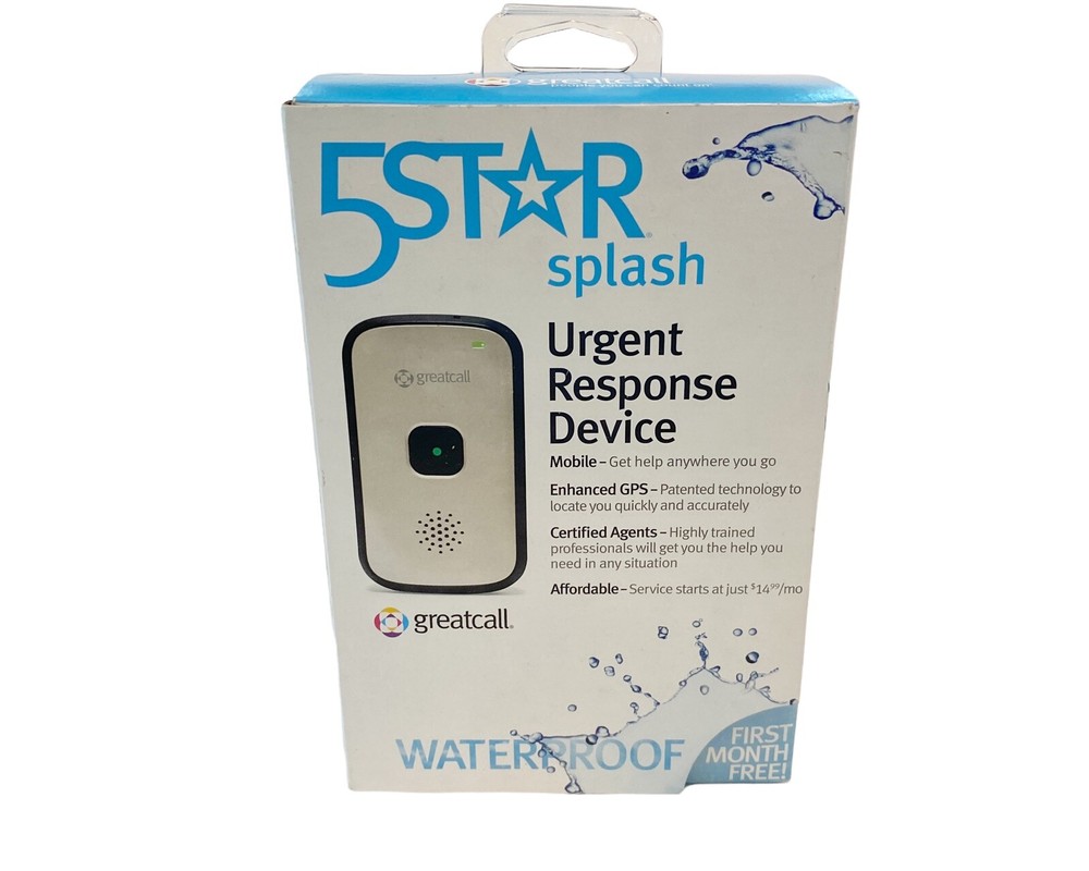 Splash 5Star Urgent Response Device Waterproof Great Call NEW Box