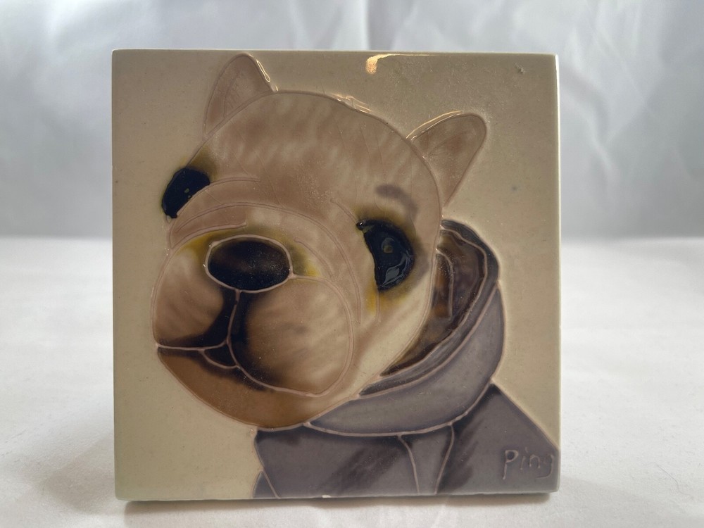 Frenchie Decortive Tile Wall Art