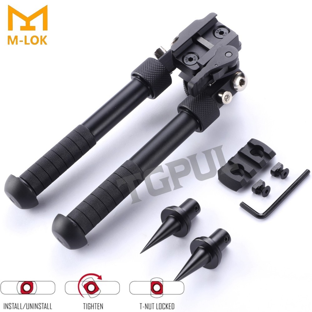4.75- 9" Foldable Adjustable Bipod Combination for M-lok System