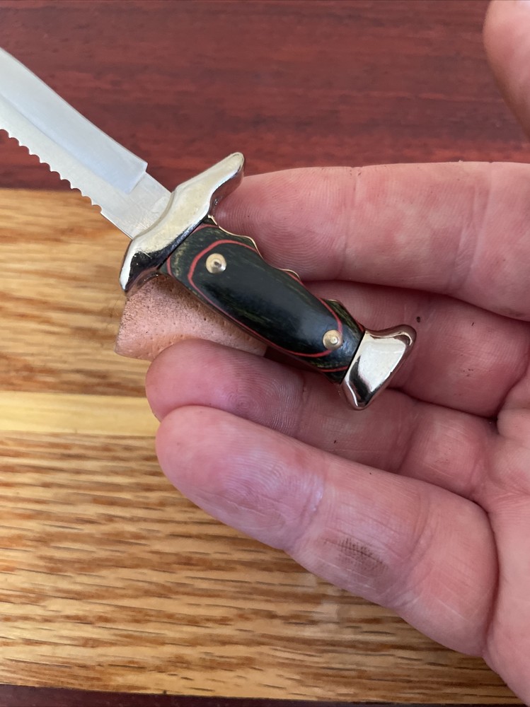 Miniature Fixed Blade Fighting Bowie Knife Marked SPAIN Mini Small