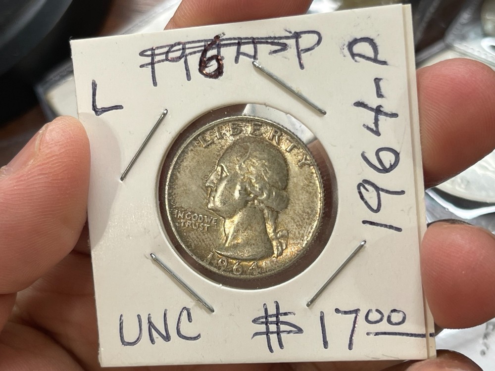 1964 US Washington Silver Quarter Coin Excellent Condition