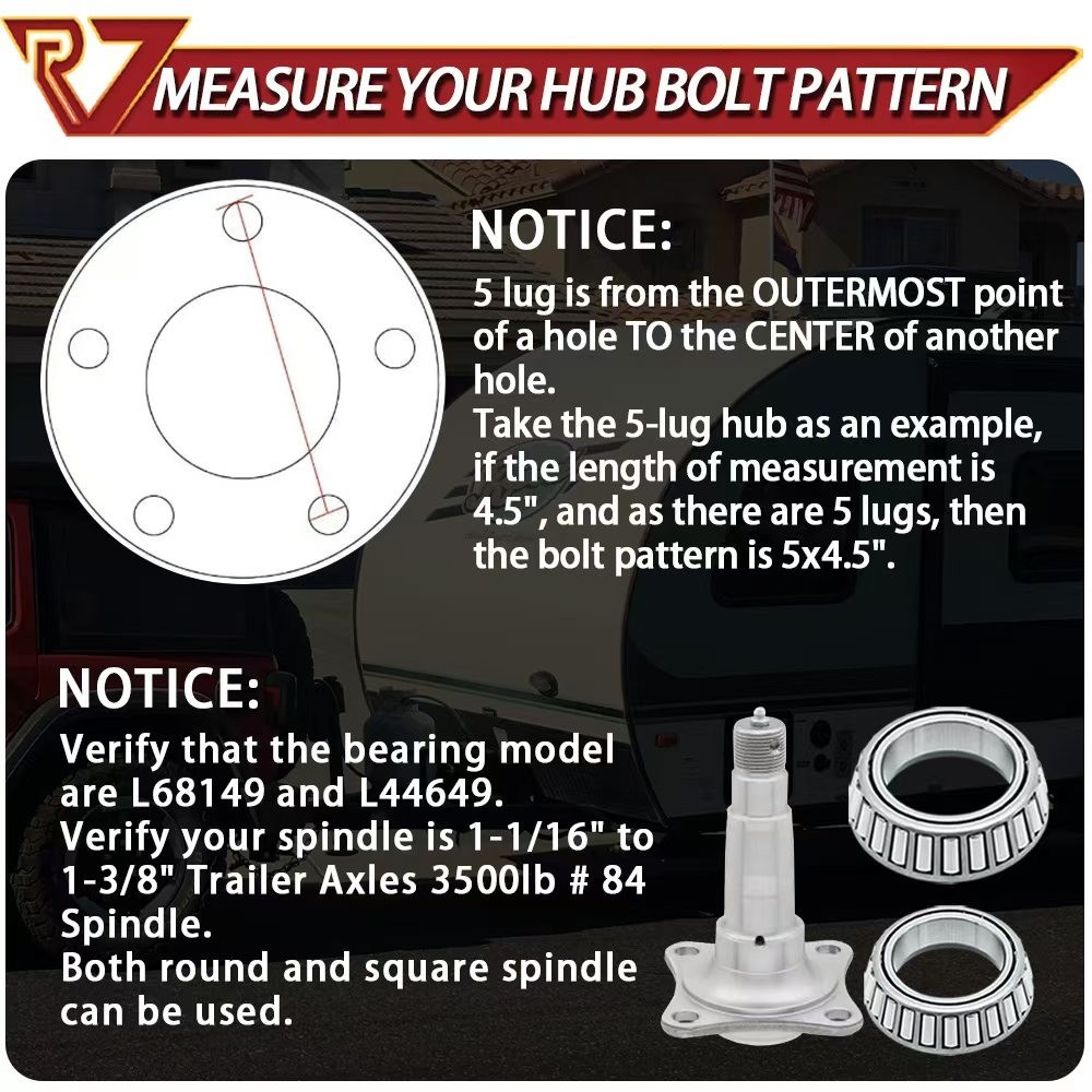 10" x 2.25" Trailer Hub Drum Kit 5 x 4.5" Bolt Pattern for 3500 lbs Axle 4 Sets