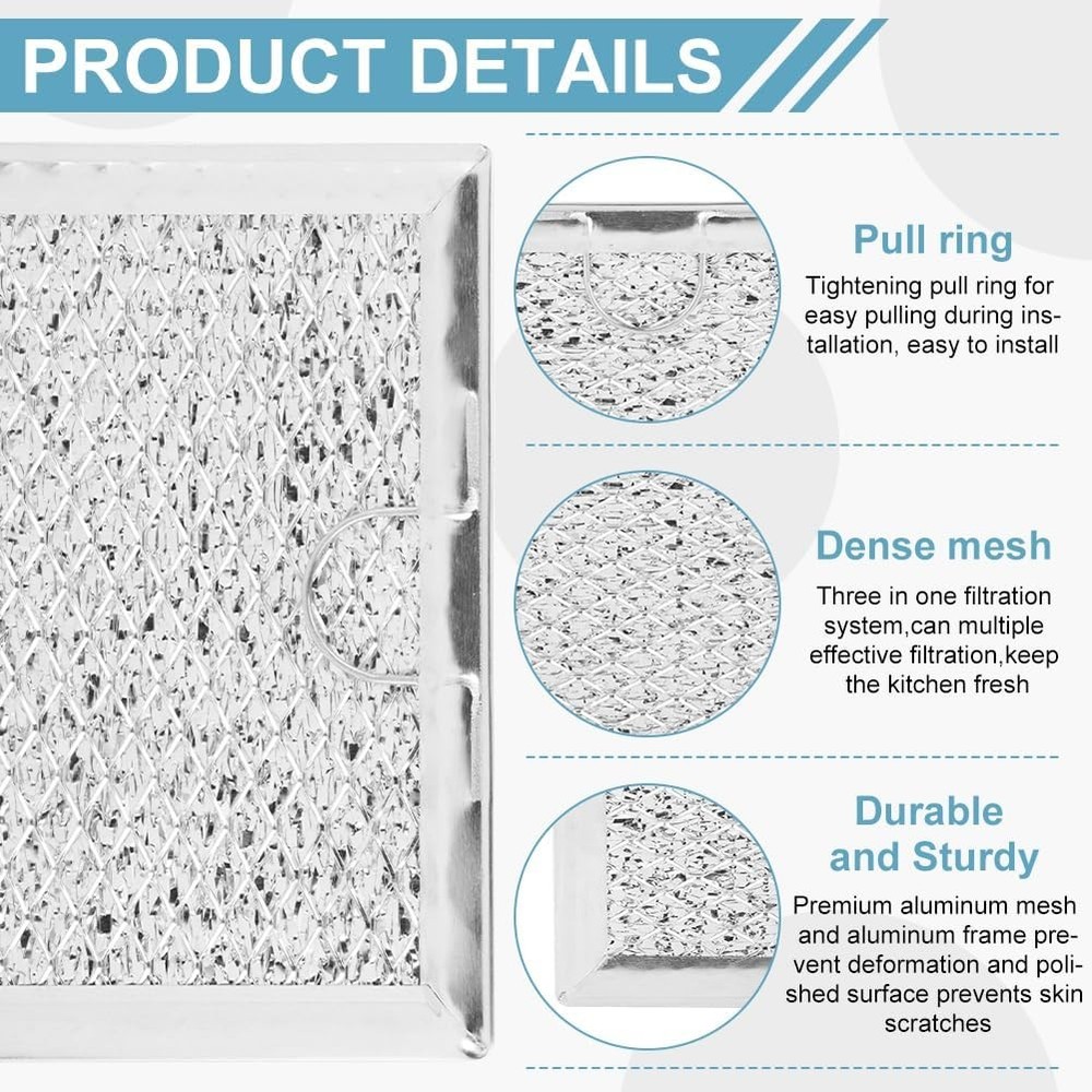 2Pack Microwave Grease Filter,Microwave Filter Replacement for LG Microwave LMV1