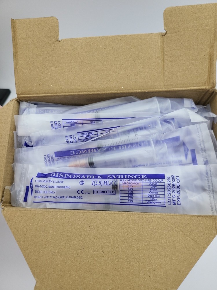 Disposable Syringe 2ml (2.5ml) 100 PCS