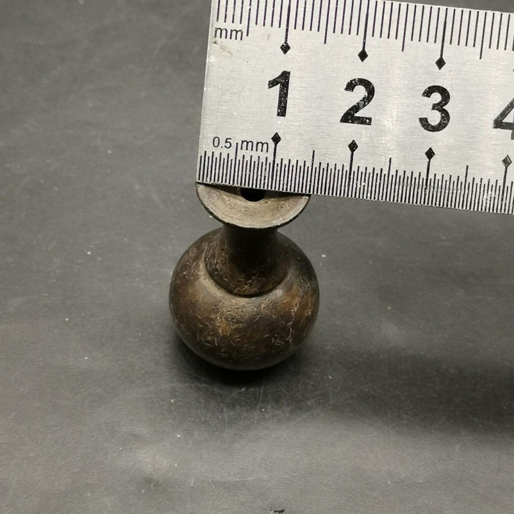 Solid Brass Incense Holder Small Copper Vase Vintage Buddhist Altar Decor