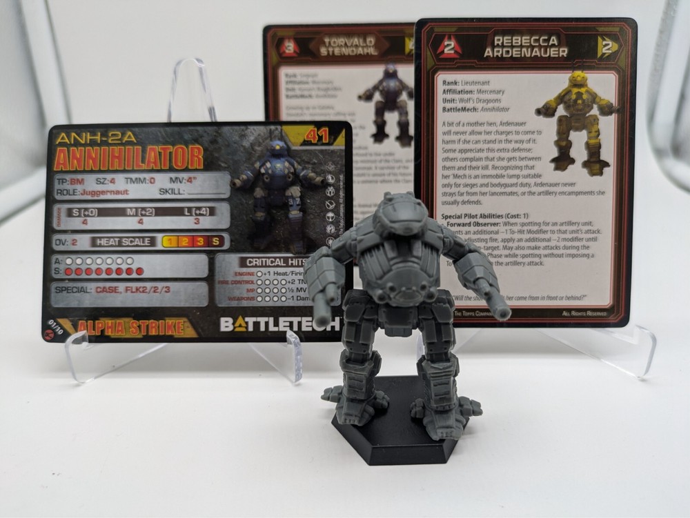 Battletech ANH-2A Annihilator Assault Class Mech & Pilot Cards  CGL