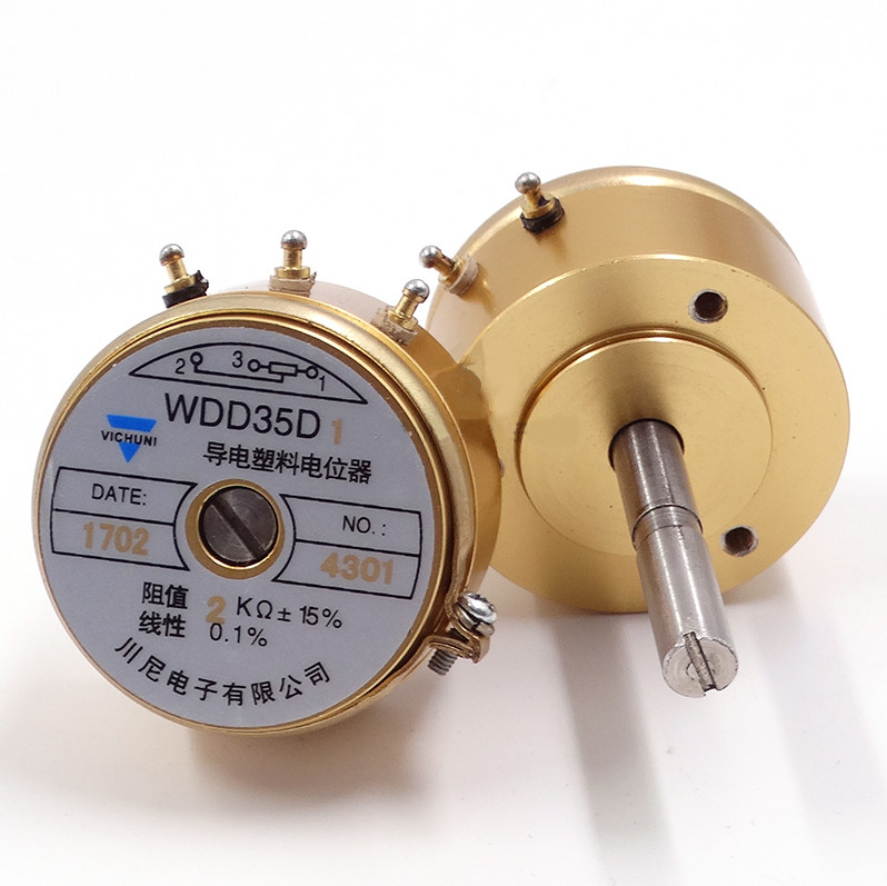 1K 2K 5K 10K WDD35D-1 Precision Conductive Plastic Potentiometer Angular Sensor