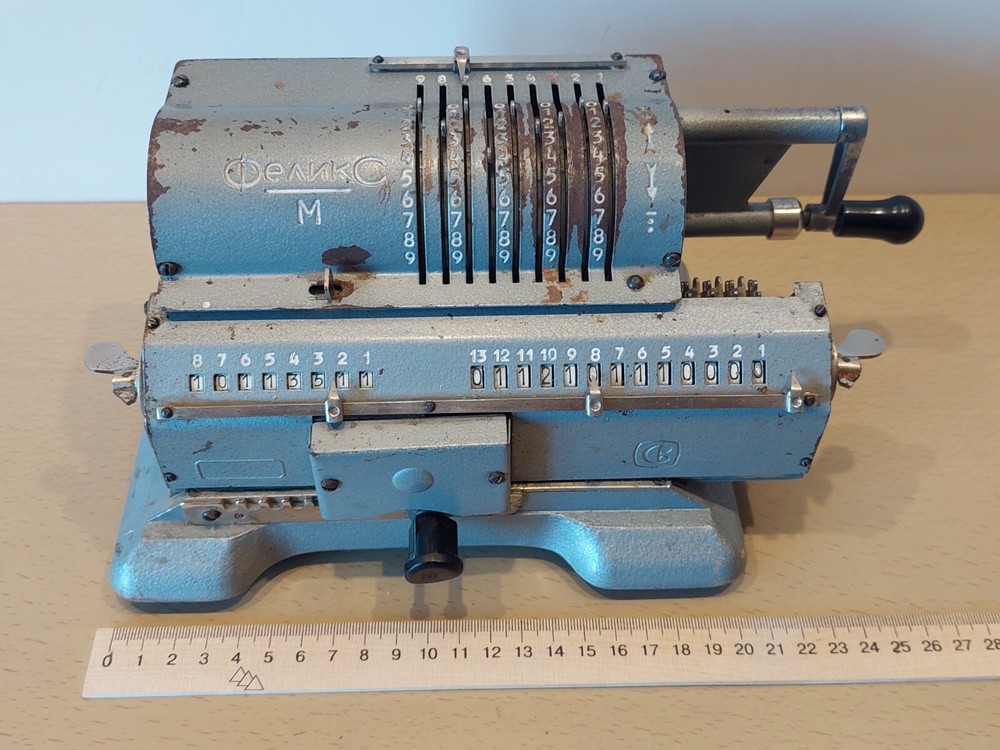 USSR Arithmometer Mechanical Calculator Felix. Soviet Original Adding Machine.