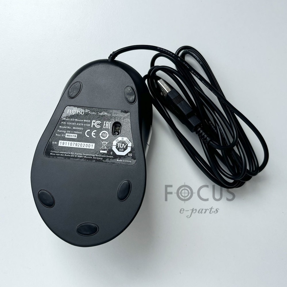 MA960U Original Fujitsu DPI Office Learning Game Notebook Desktop Wired Mouse