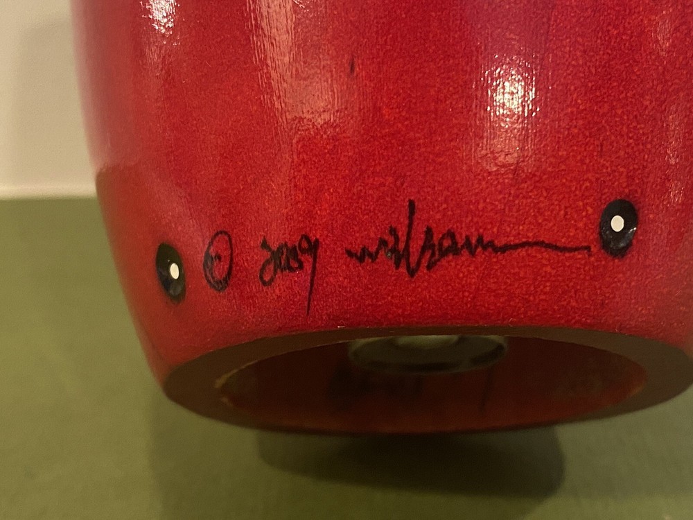 Robert Wilheim/ William Bounds Red & Black Pepper Mill Grinder Shaker Signed EUC