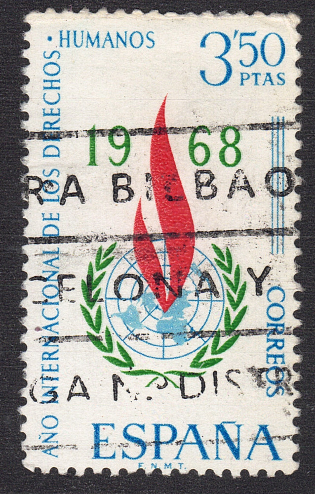 1968 Spain SC# 1532 - Human Rights Emblem - Used