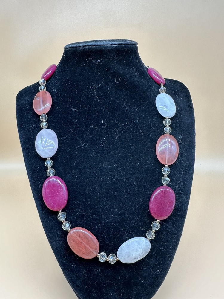 Different Gemstone Beaded Necklace