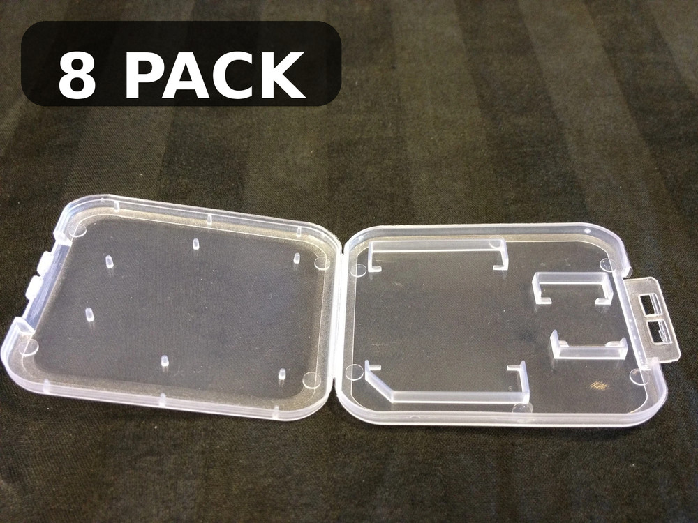 8 Pack Clear Micro SD SDHC Card Case Holder Box Hard Plastic Storage b11