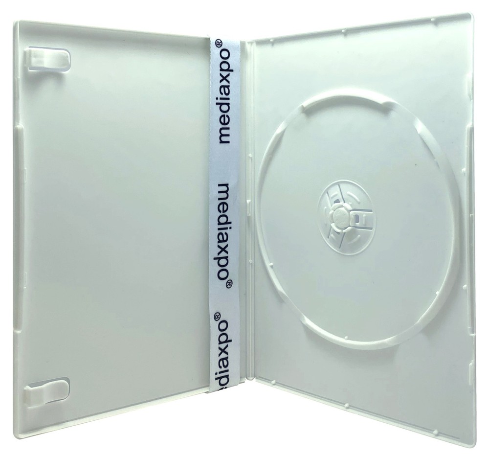 SLIM Solid White Color Single DVD Cases 7MM Lot