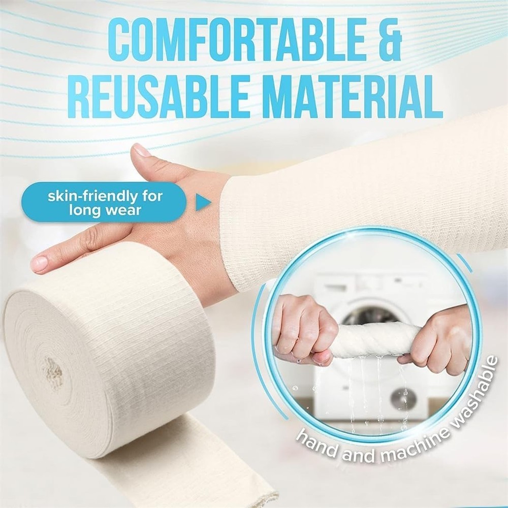 Cotton Compression Wrap Roll - Size D for Wound Dressing & Support