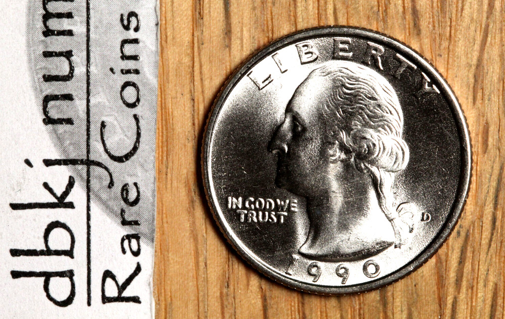 1990 D Washington Quarter 25¢ - BU - Choice to Gem Uncirculated