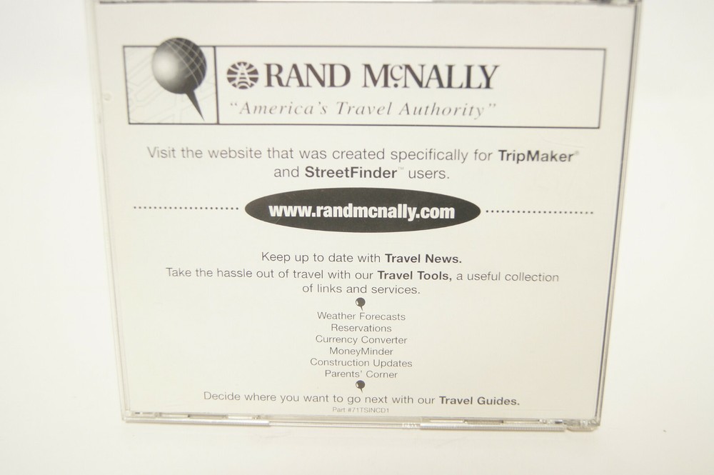 Rand McNally Tripmaker 1998 Edition Users Guide PC Computer Software Program