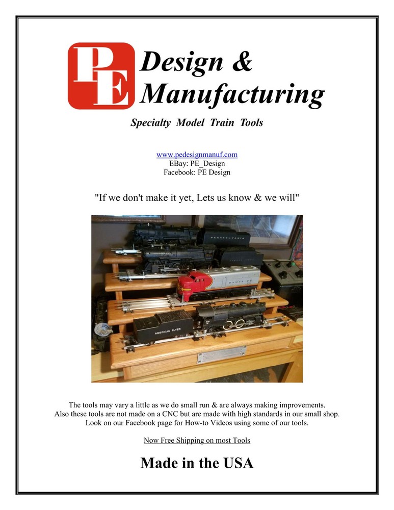 PE Design - Standard gauge - Track Tie Punch