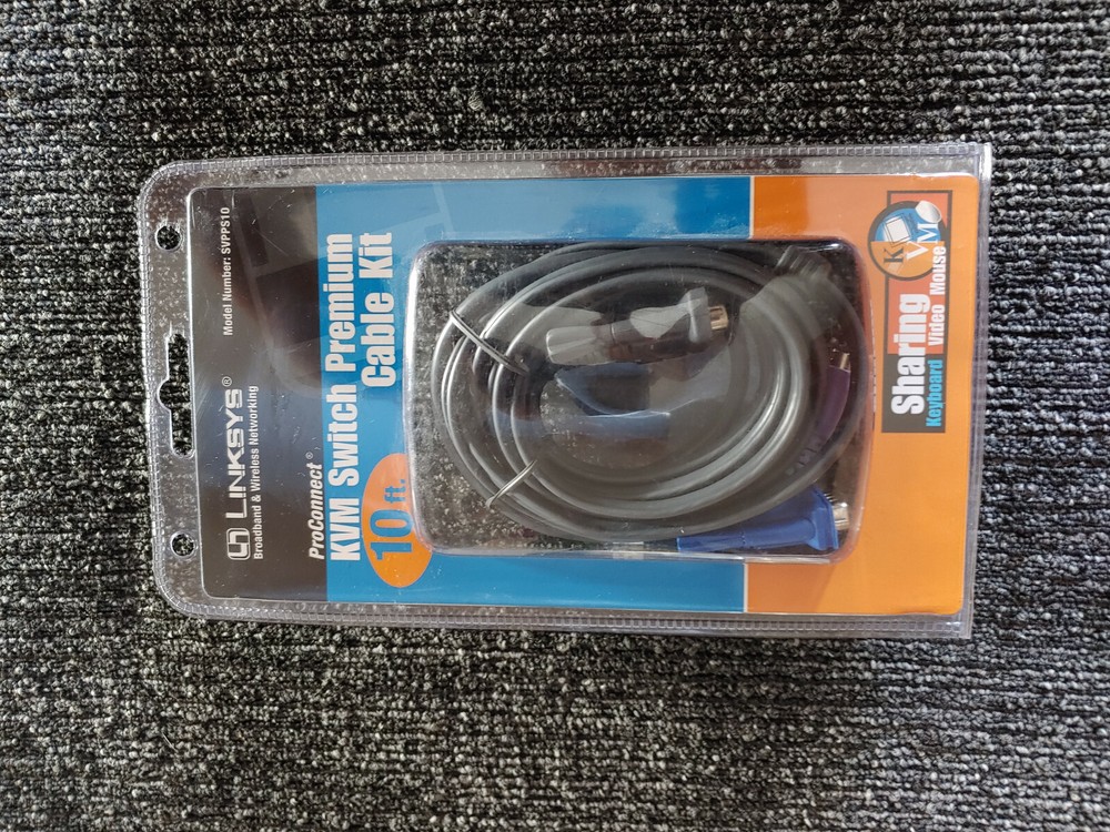 LINKSYS KVM switch premium 10 ft. cable kit model SVPPS10 keyboard video mouse