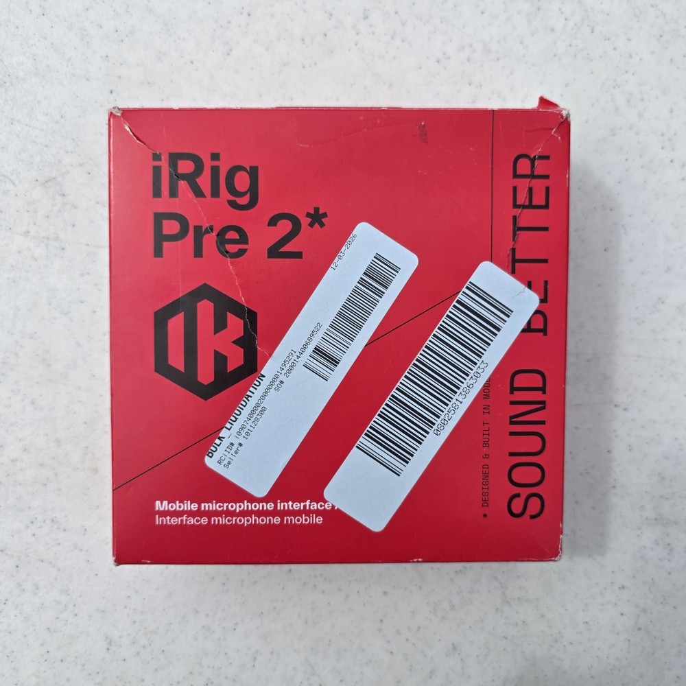 IK Multimedia iRig Pre 2 - XLR Microphone Interface for iOS Devices Damaged Box