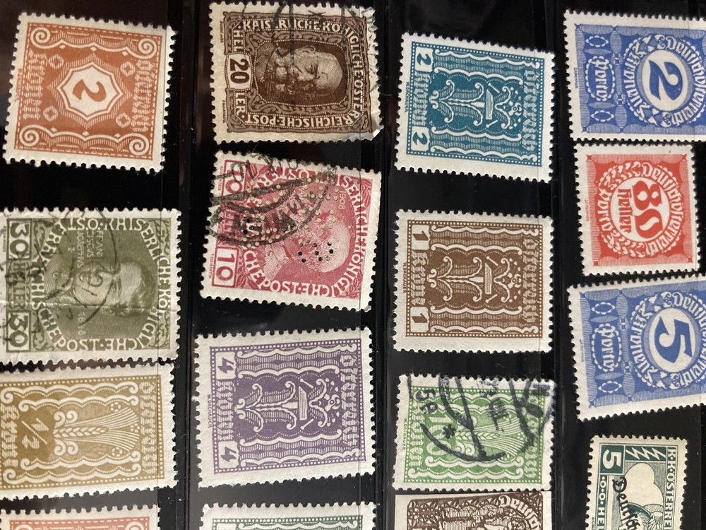 Austrian Stamps, Vintage, 203, various qualities