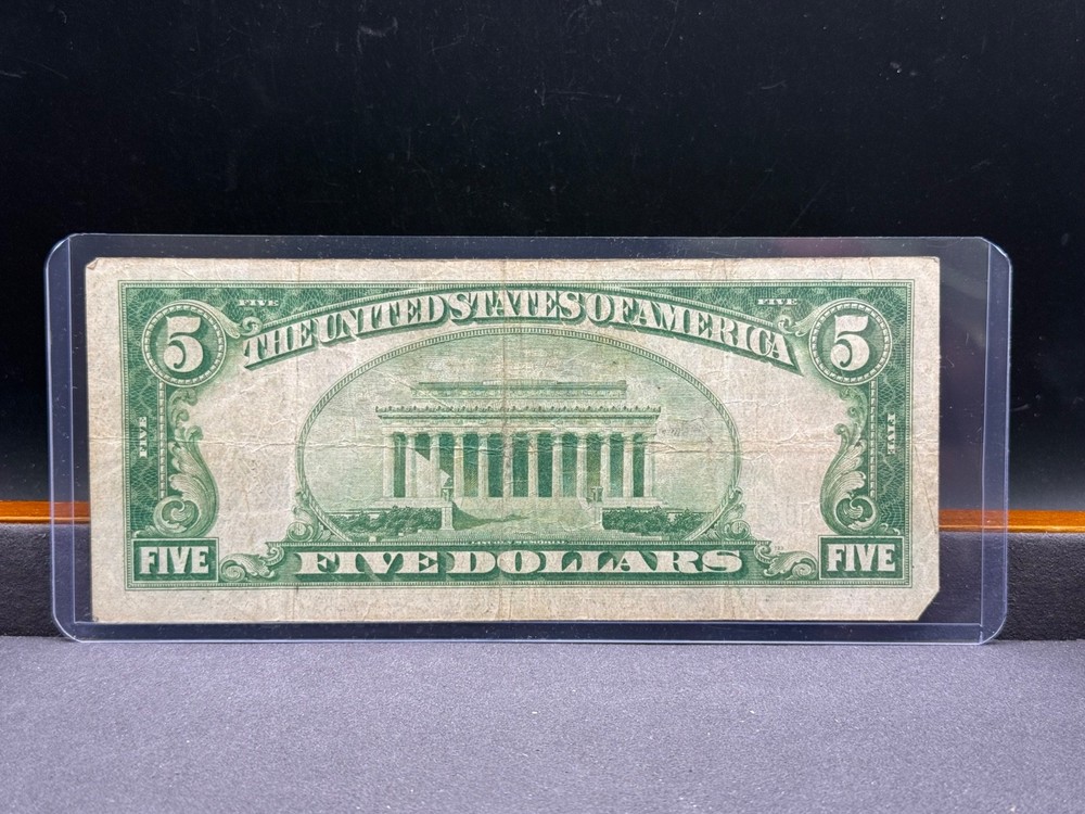 1934 A Five DOLLAR SILVER CERTIFICATE $5 Note Bill CIRCULATED