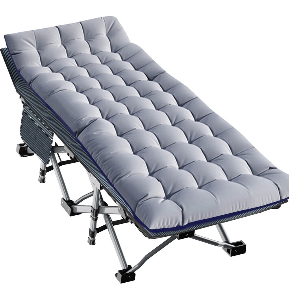 Oversized Folding Bed Cot with Mattress, Portable Camping Cot with Carry Bag