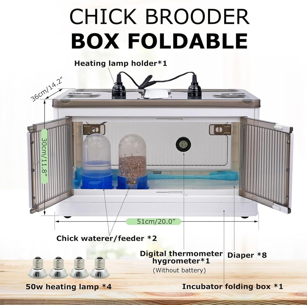 Chicken Brooder Box for Chicks Brooder Heater Chicks Warmer Brooder Plate Kit