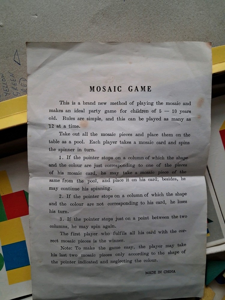 2 Mosaic Games - Bell (England) & China