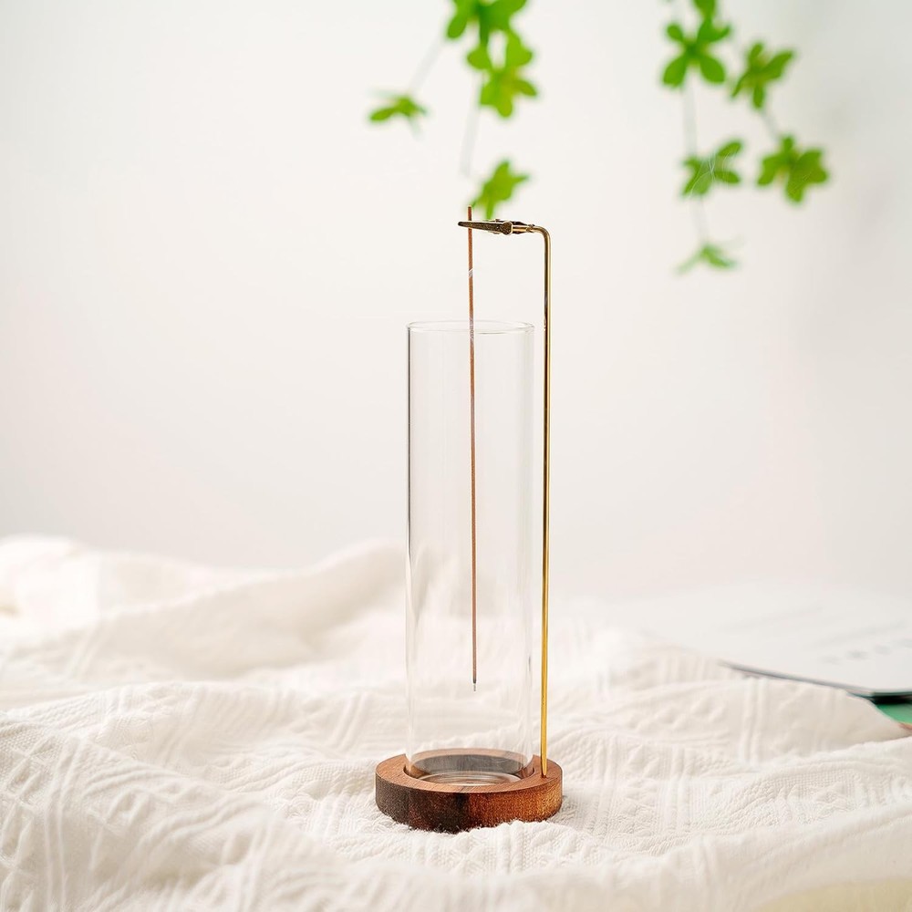 Glass Incense Holder with Ash Catcher