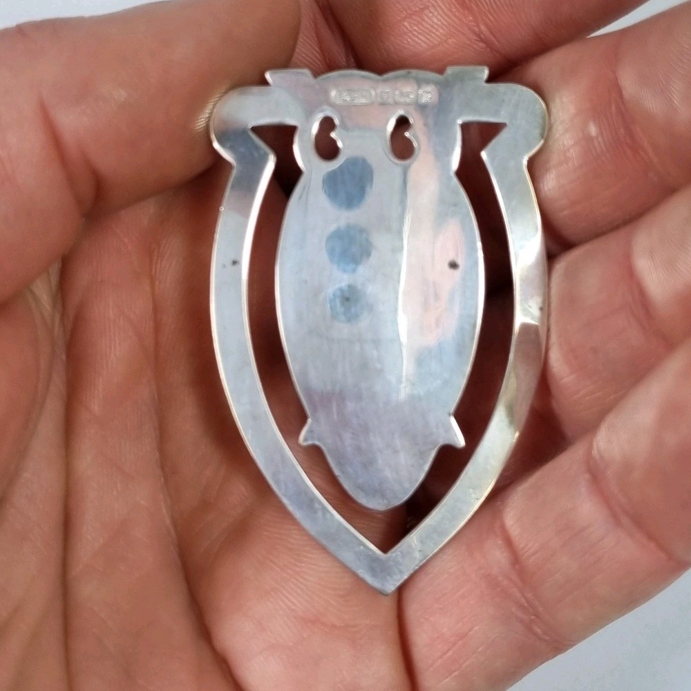 Solid Silver Novelty Bookmark Owl Birmingham 1991 Harrison Brothers & Howson