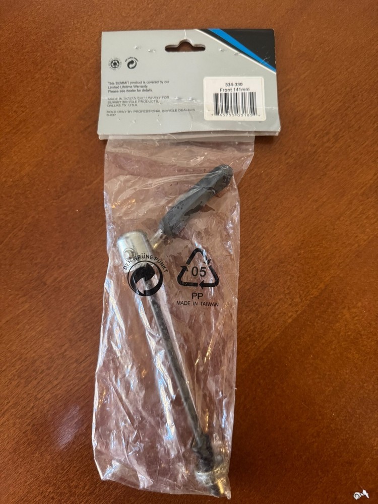 Summit Front Quick Release Skewer - For 100mm Axles - Chrome