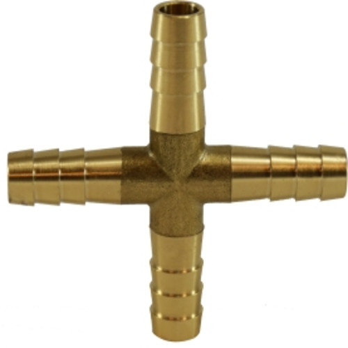 3/8" Brass Hose Barb Cross QTY 2