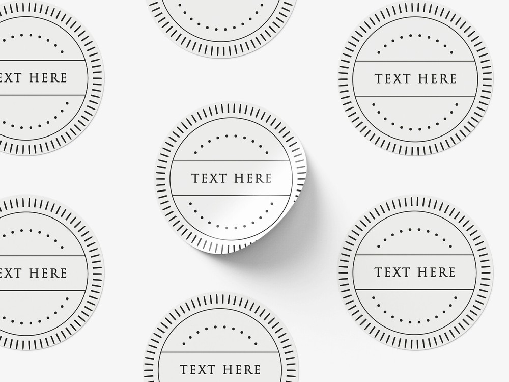 Personalised customise logo round sticker labels, custom stickers