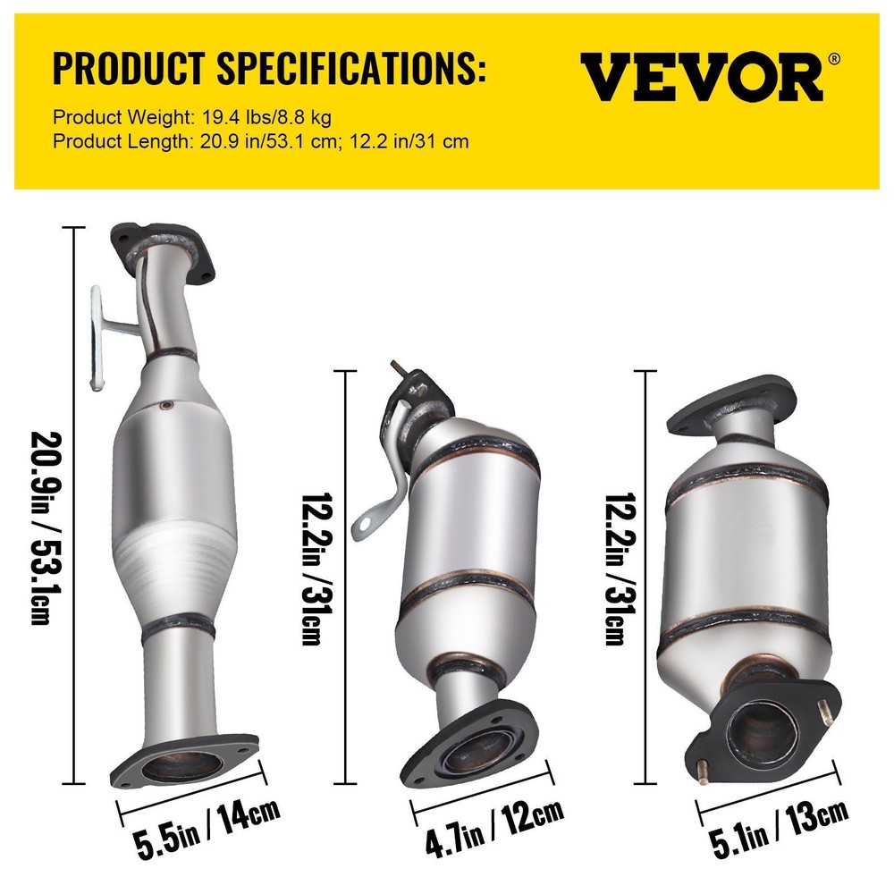 Optimized 3.6L V6 High Flow Catalytic Converter OBD III Stainless