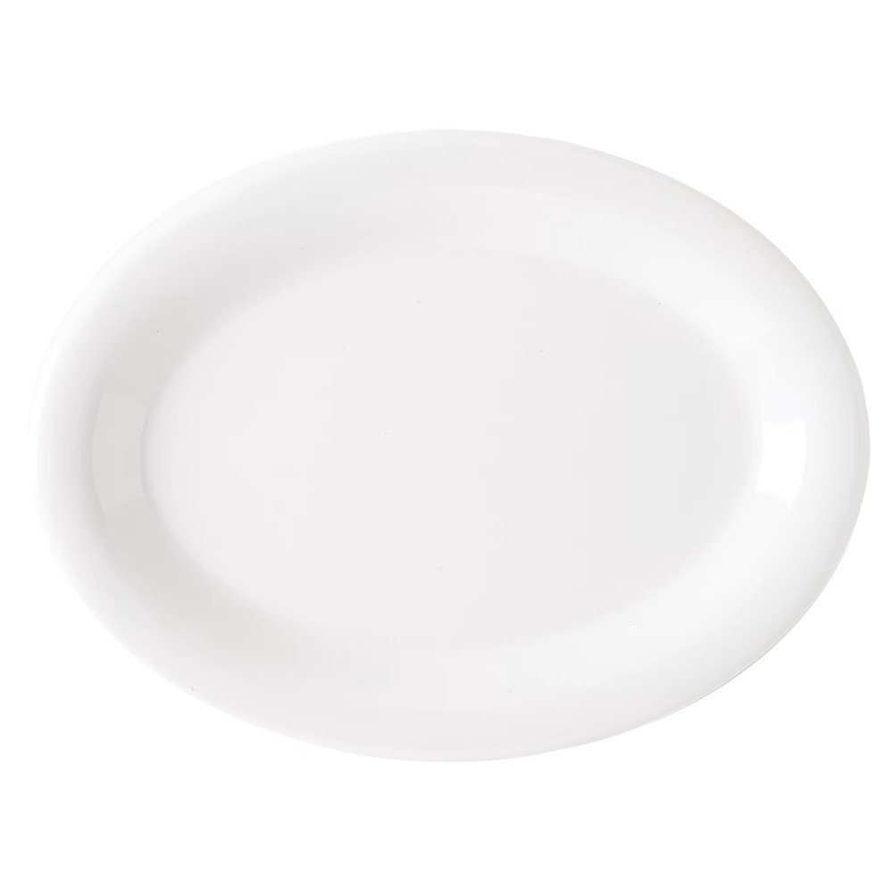 G.E.T. OP-950-DW Diamond White Oval 9.75" Platter - 24 / CS