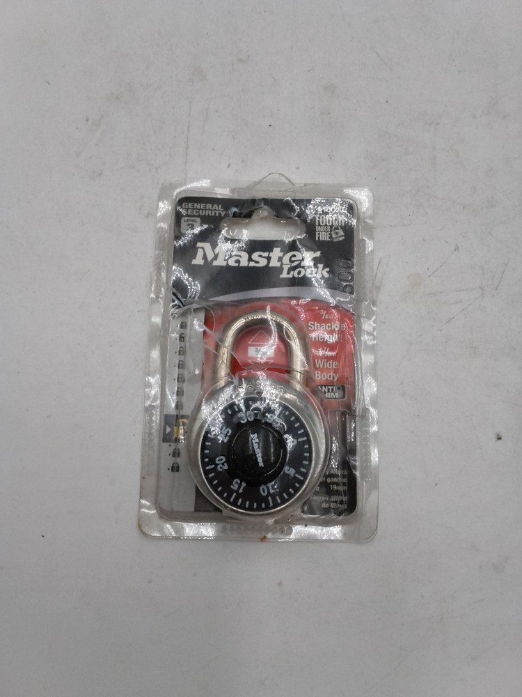 Master Lock Combination Padlock, 1500D, New, 3/4 In. ( 19mm)