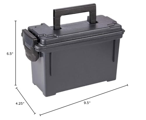 Plano Field Ammo Box .30 Caliber, Black, Lockable Ammunition Small, Black