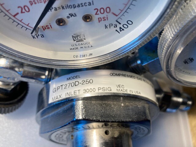 SGS Compressed Gas Regulator