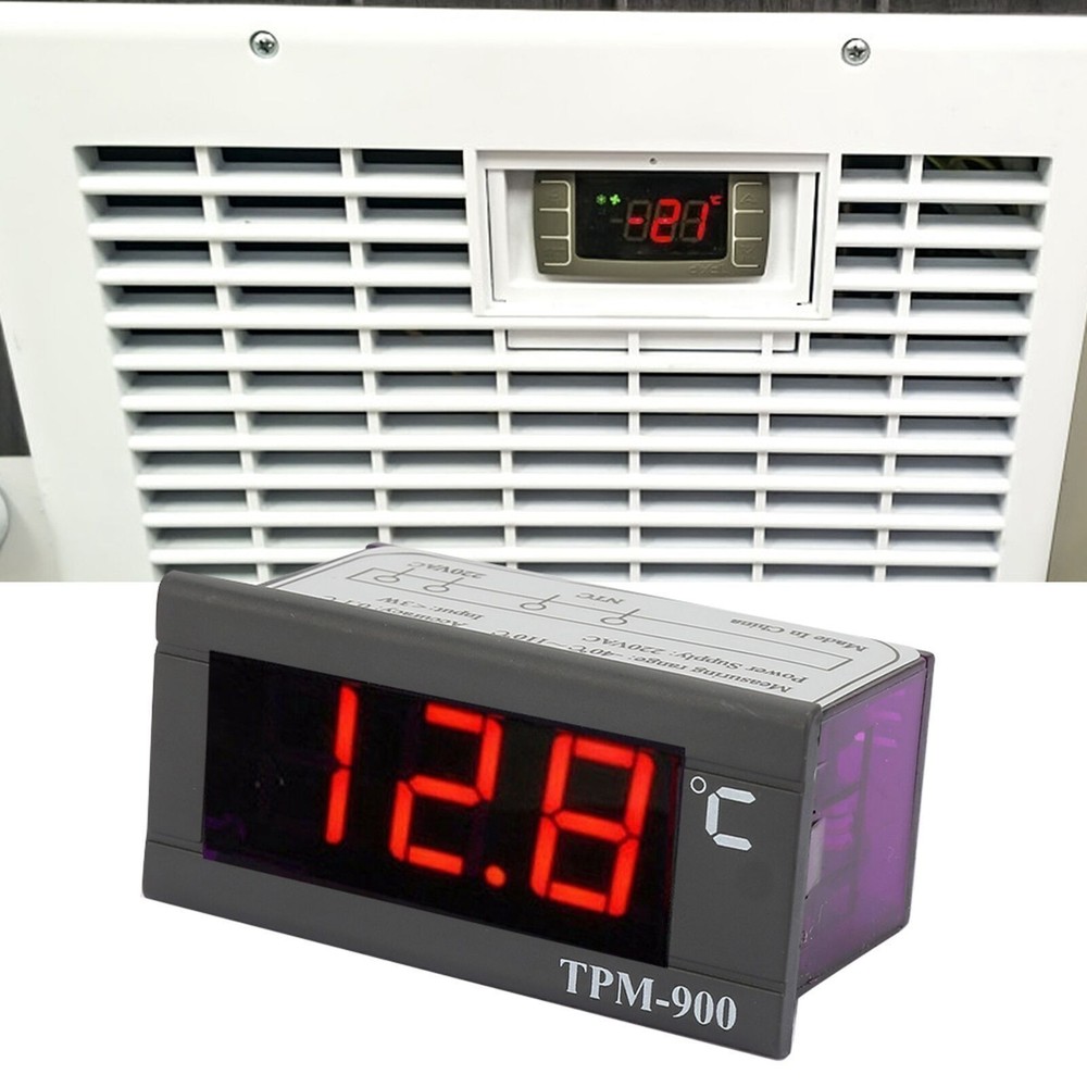 TPM‑900 220V Digital Temperature Controller LED Panel Meter with Sensor
