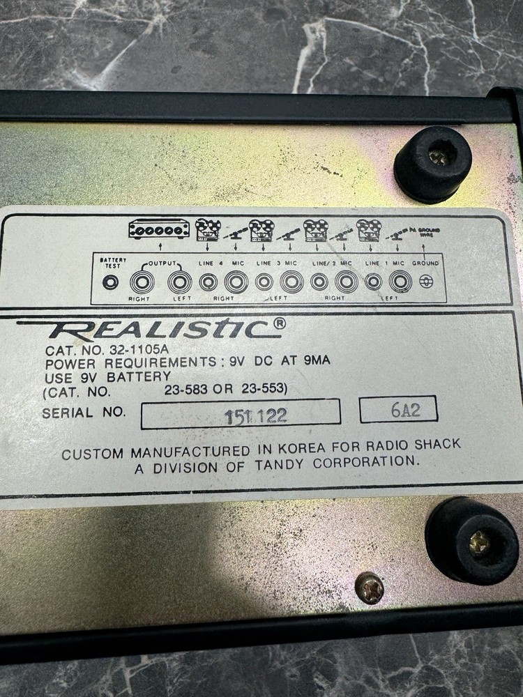 REALISTIC 4 CHANNEL STEREO MICROPHONE MIXER