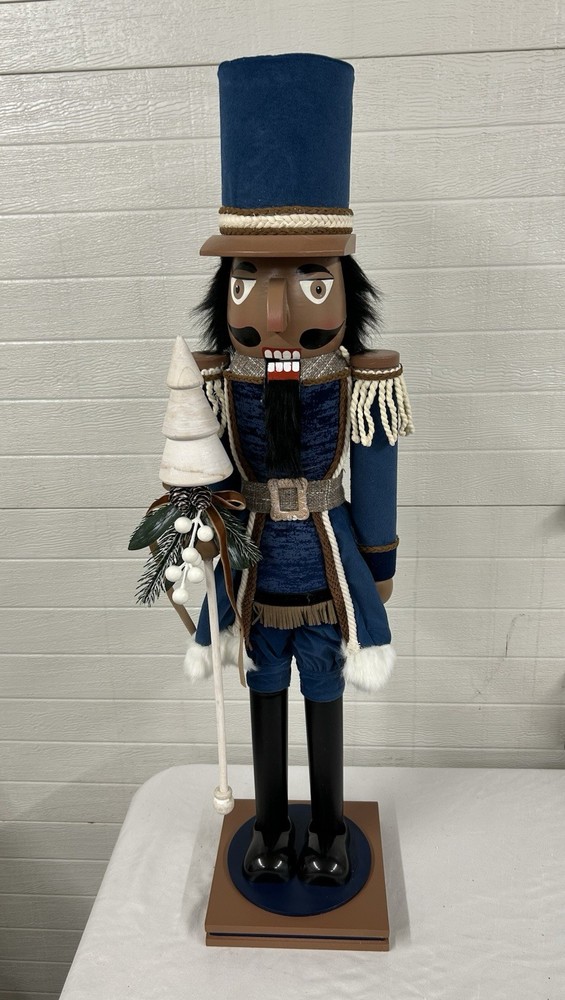 Member’s Mark 32" Decorative Wooden Nutcracker Hand painted Blue  Multicultural