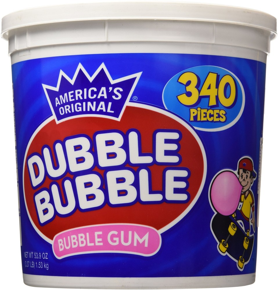Dubble Bubble Bubble Gum Tub 340 Individually wrapped