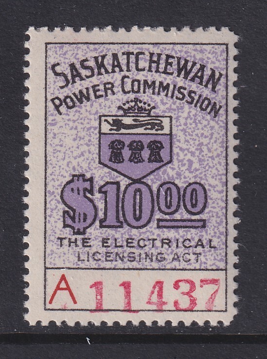 Canada Revenue (Saskatchewan), van Dam SE27a, MNH