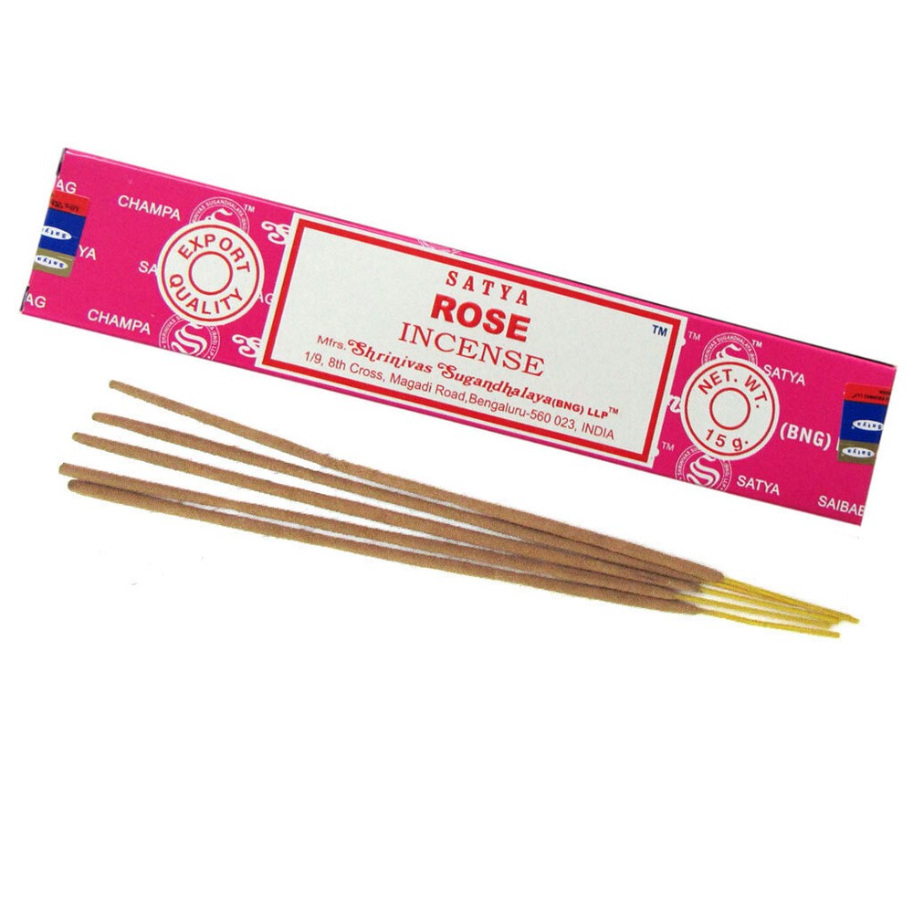 Rose Incense Sticks (15 g) by Satya - One Box